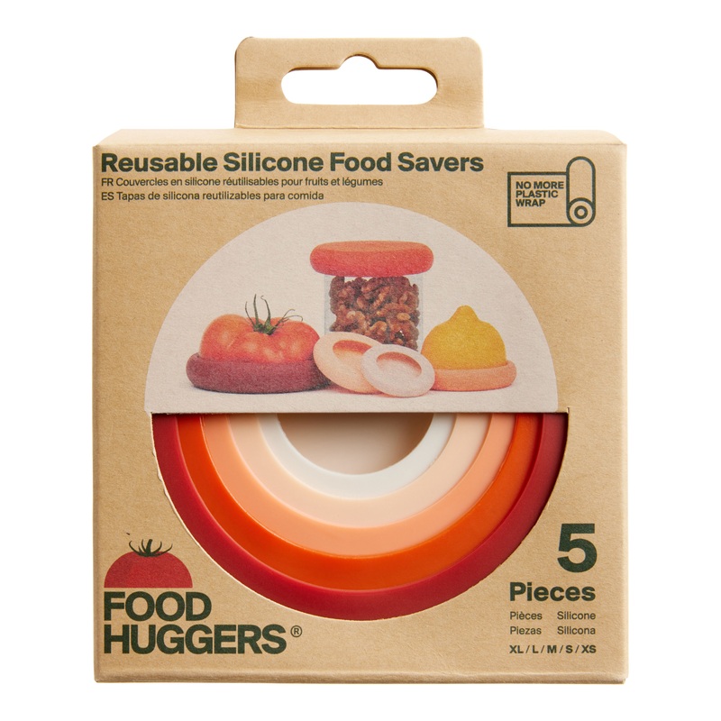 Food Huggers Silicone Produce Savers 5 Piece Set