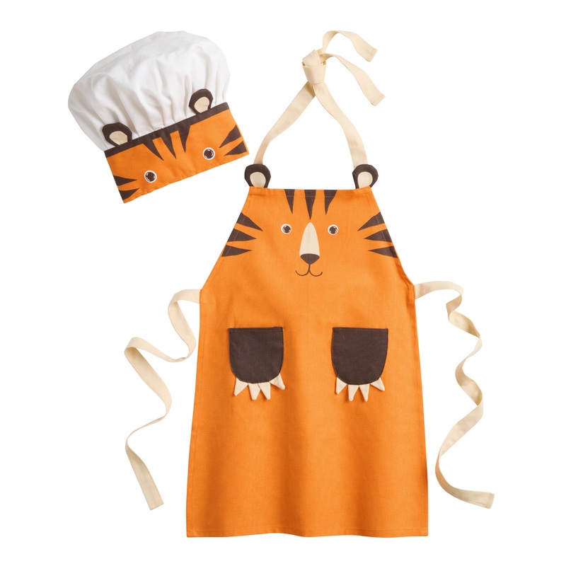 Kid’s Tiger Apron and Chef Hat 2 Piece Set