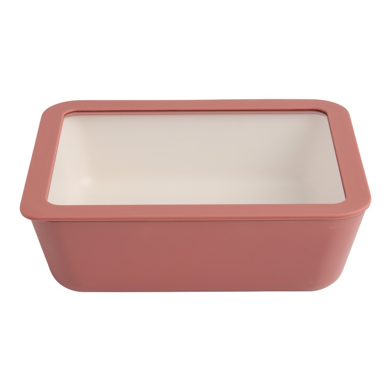 Large Marsala Silicone and Glass Bakeware Storage Container