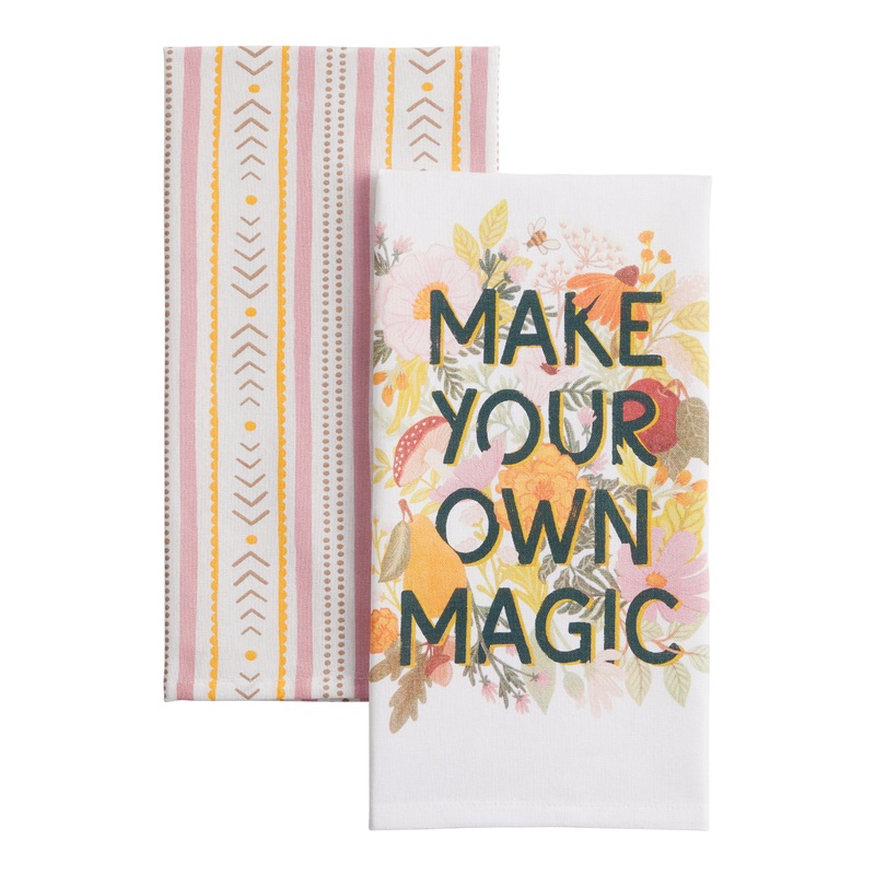 Make Your Own Magic and Stripe Kitchen Towels 2 Pack