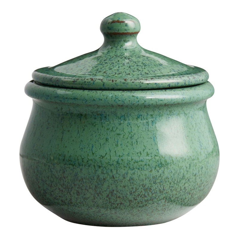Mini Peacock Reactive Glaze Ceramic Salt Cellar