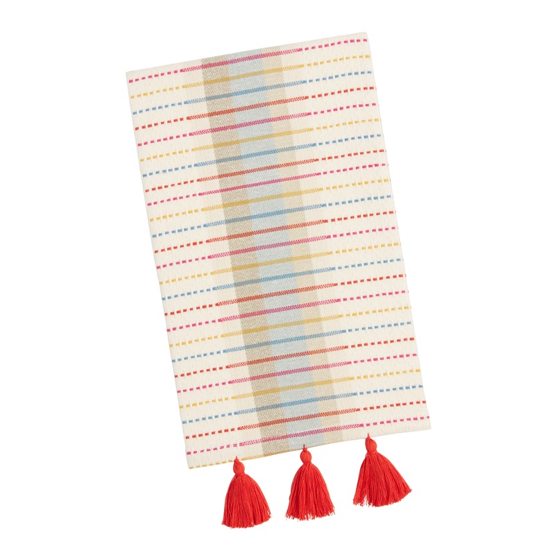 Multicolor Woven Stripe Kitchen Towel Set of 2