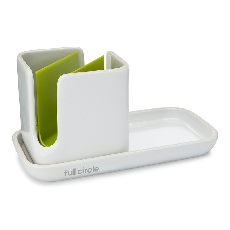 Full Circle Green Stash Modular Ceramic Sinkside Organizer