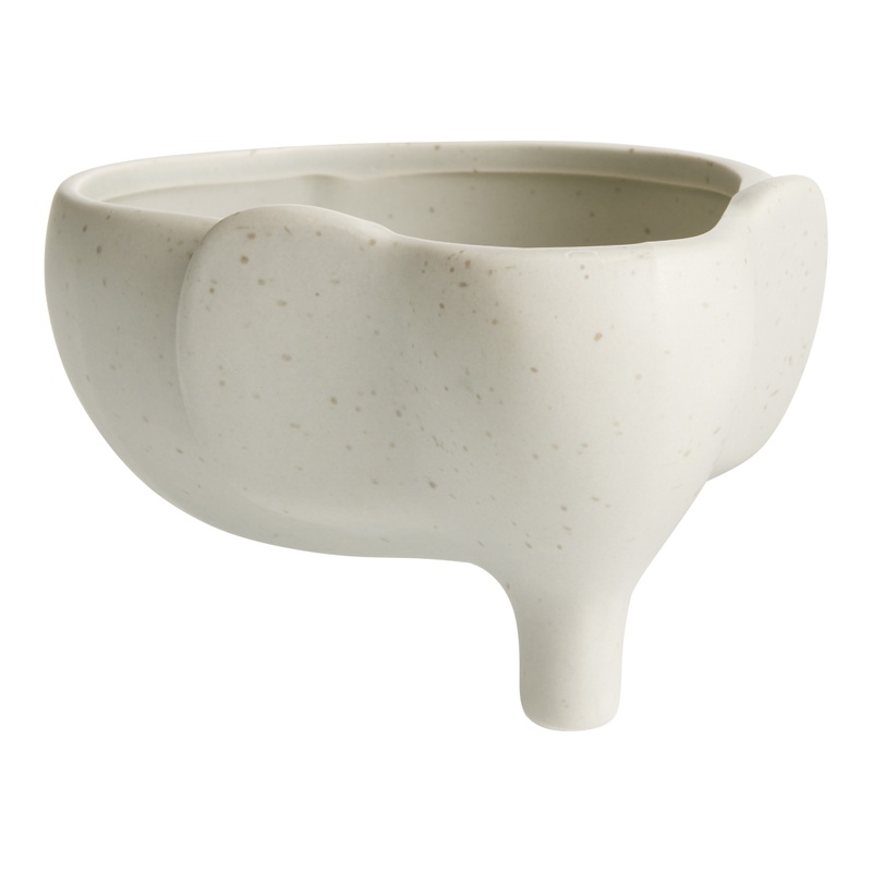 Gray Speckled Ceramic Elephant Figural Sponge Holder