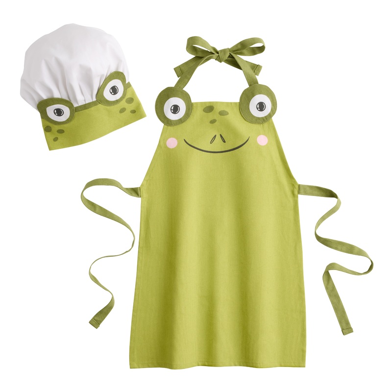 Kid’s Frog Apron and Chef Hat 2 Piece Set