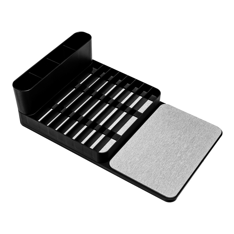 Madesmart Carbon Black Drying Stone Dish Rack