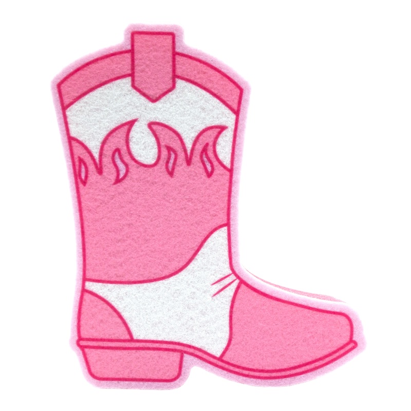 Pink and White Cowboy Boot Scrub Sponge