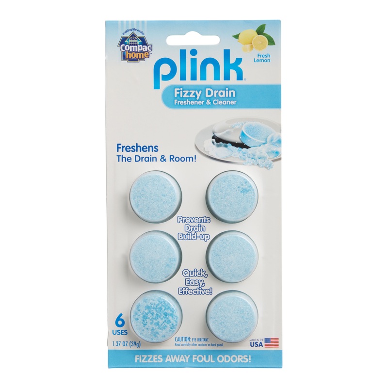 Plink Lemon Fizzy Drain Freshener and Cleaner 6 Count