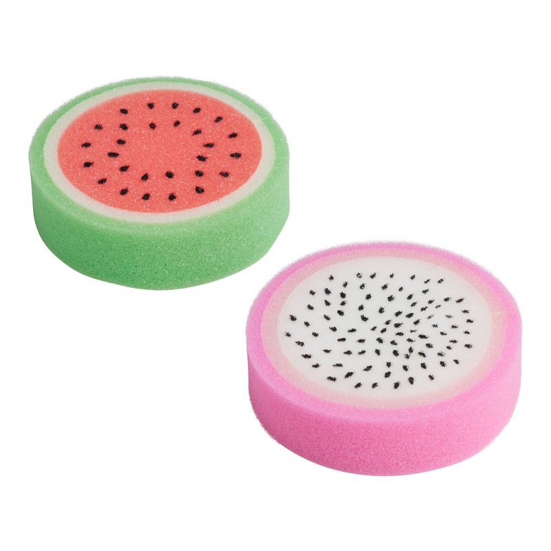 Round Tropical Fruit Sponges 2 Pack