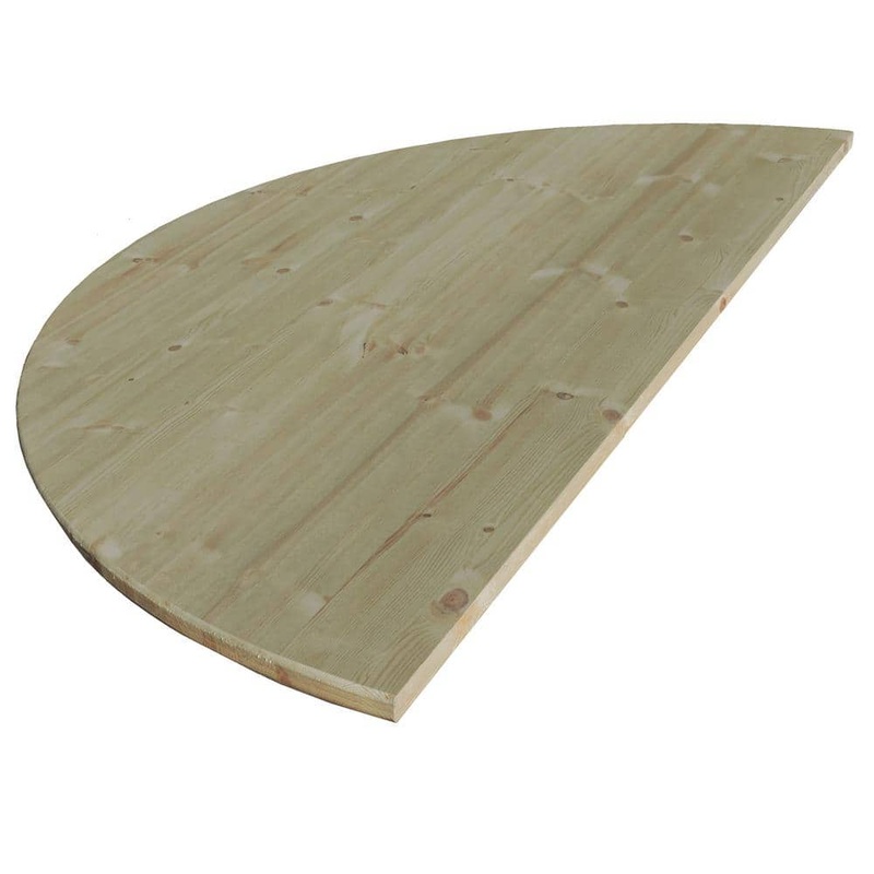 Unbranded 5/4 in. x 3 ft. x 6 ft. Allwood Half Round Pine Project Panel Table Top 72×1/2RND-Pine-Top
