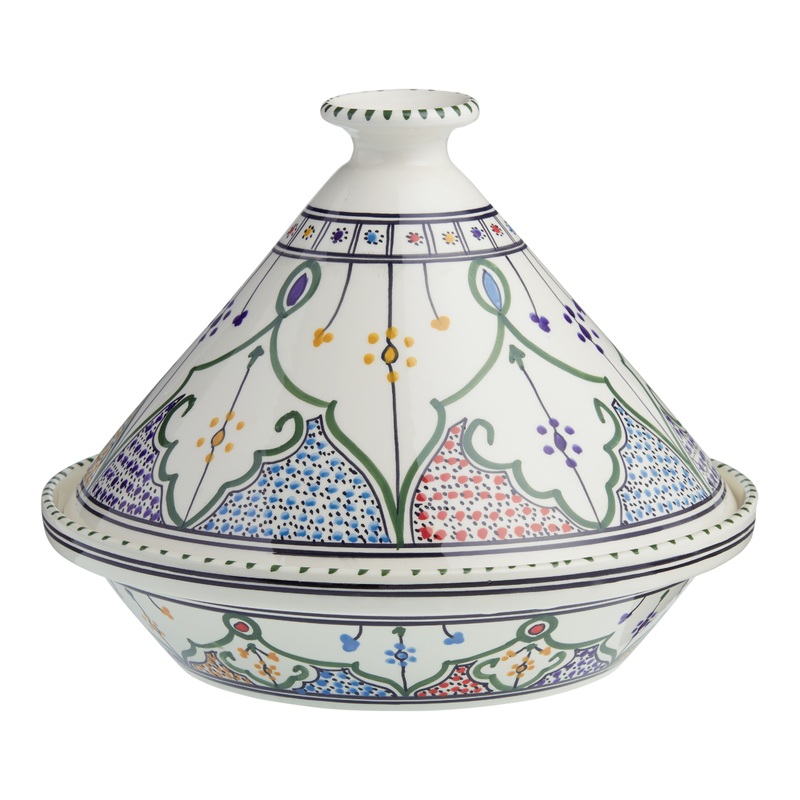 Amira Large Hand Painted Ceramic Tagine