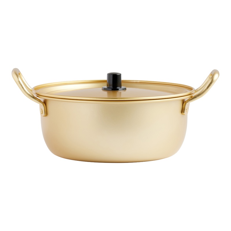 Gold Aluminum Korean Style Noodle Pot