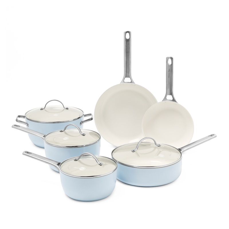 GreenPan Blue Padova 10 Piece Nonstick Ceramic Cookware Set