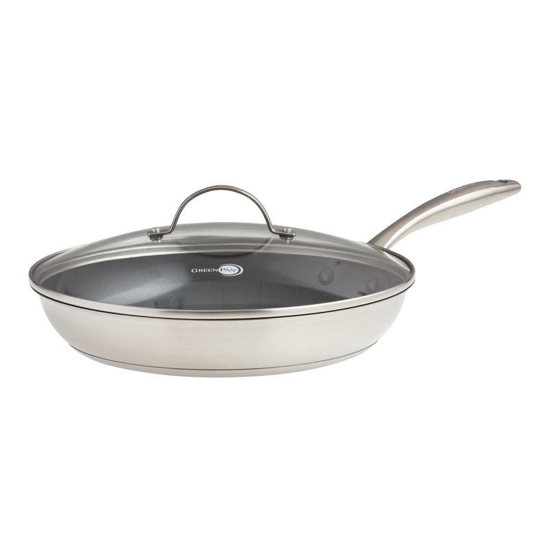 GreenPan Marina Nonstick Ceramic Frying Pan With Lid 12 Inch