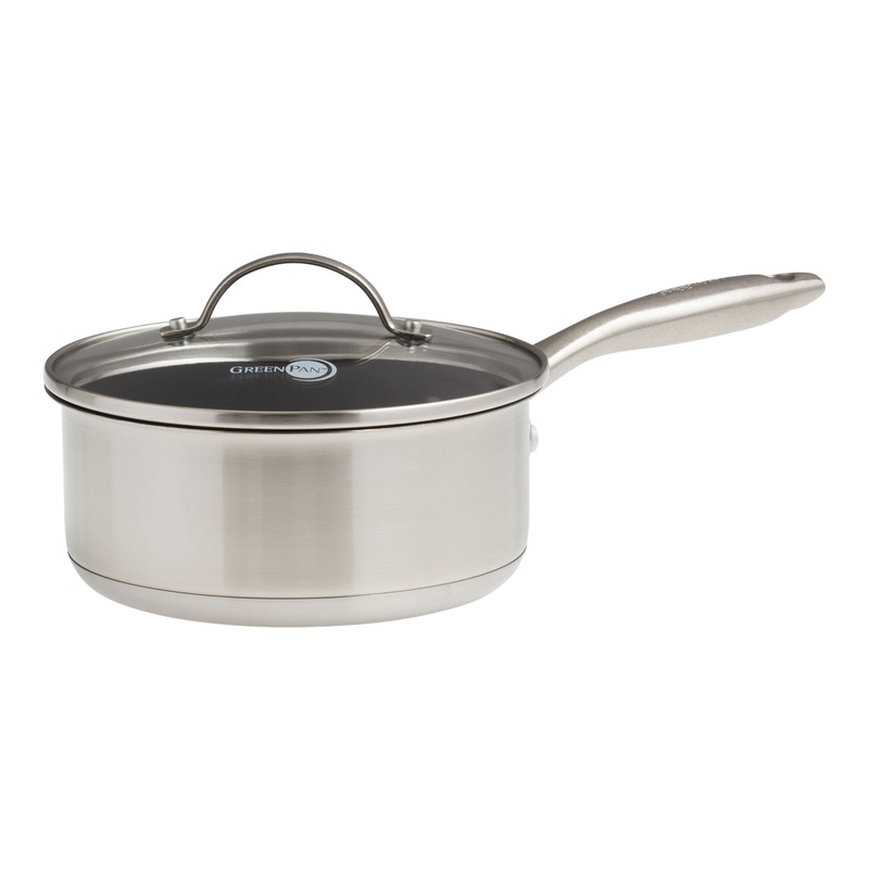 GreenPan Marina Nonstick Ceramic Saucepan With Lid 2 Quart
