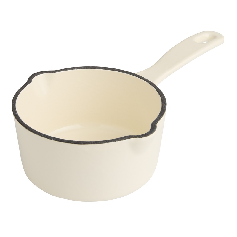 Ivory Enameled Cast Iron Butter Warmer