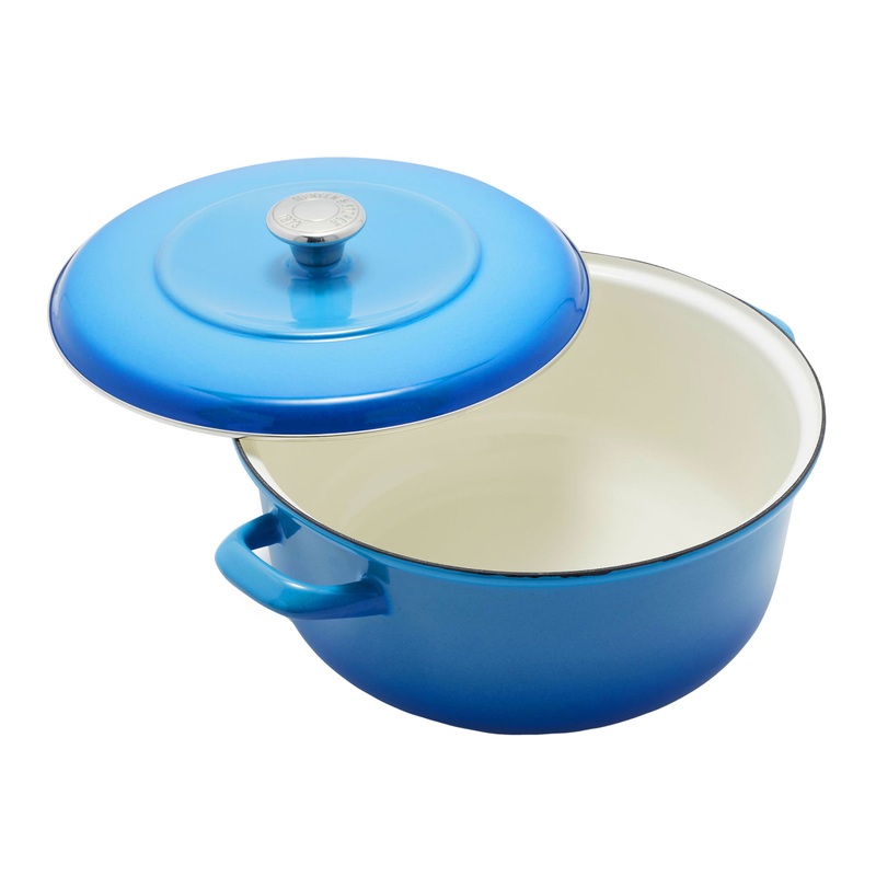 Merten & Storck 1873 Enamel Cast Iron Dutch Oven 7 Quart
