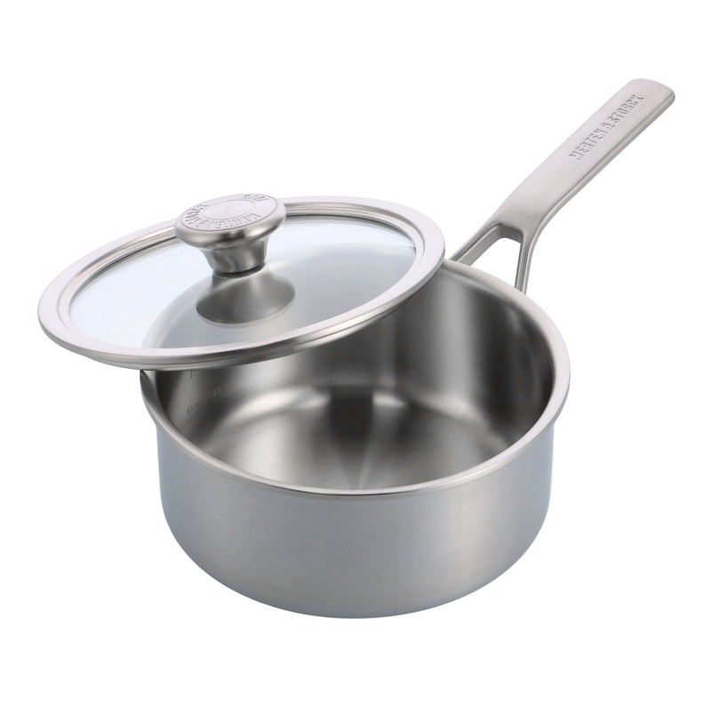 Merten & Storck Stainless Steel Saucepan With Lid 3 Quart