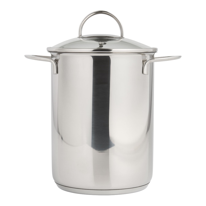 Tall Stainless Steel Noodle Pot with Mesh Strainer Basket