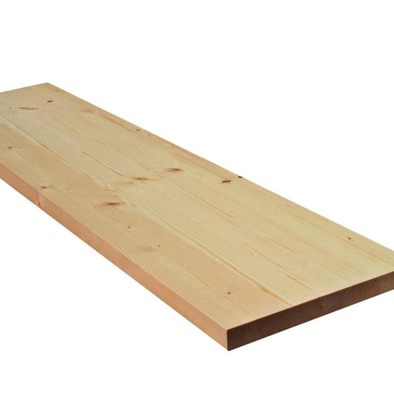 Unbranded 1 in. x 1-1/2 ft. x 8 ft. Allwood Pine Project Panel Butcher Block Island Table Counter Top EGP-1x18x96