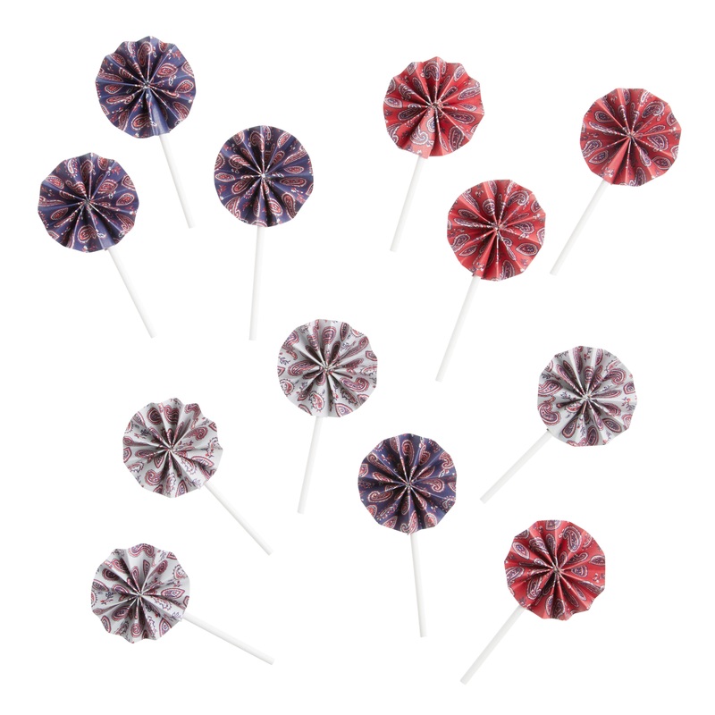 Americana Paisley Cupcake Toppers 12 Count