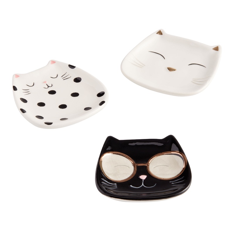 Ceramic Cat Tea Rests Set of 3