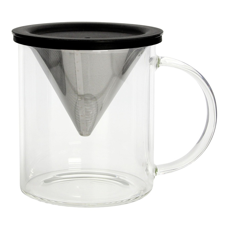 Glass Pour Over Coffee Cup and Reusable Filter Set