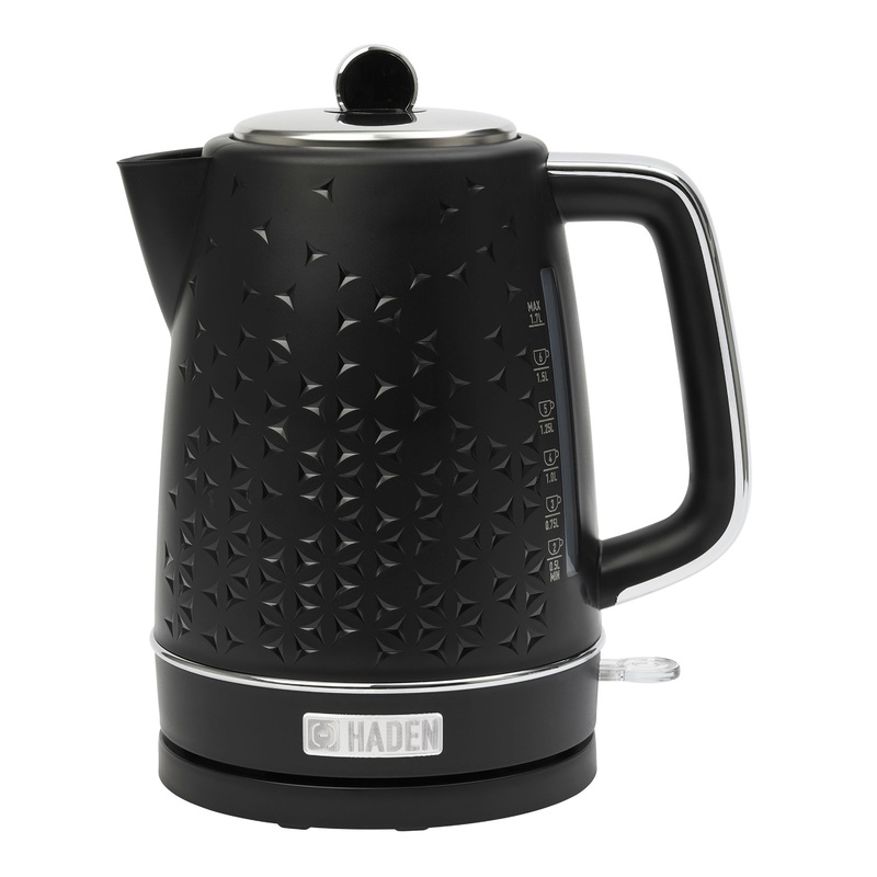 Haden Black and Chrome Starbeck Electric Water Kettle