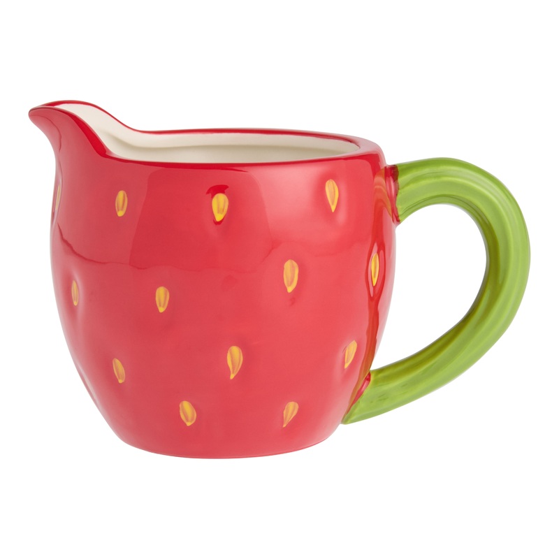 Hand Painted Strawberry Figural Creamer