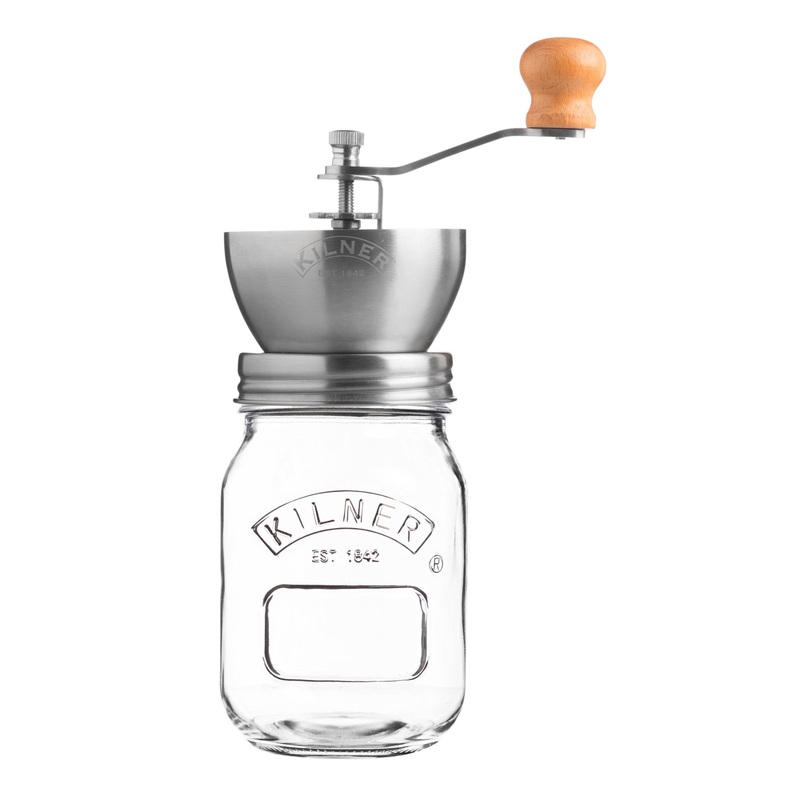 Kilner Stainless Steel Coffee Grinder and Glass Jar Set