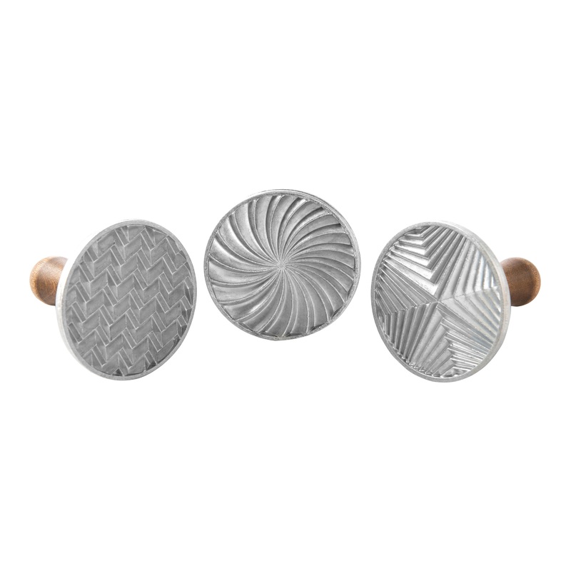 Nordic Ware Geo Heirloom Cookie Stamps 3 Pack