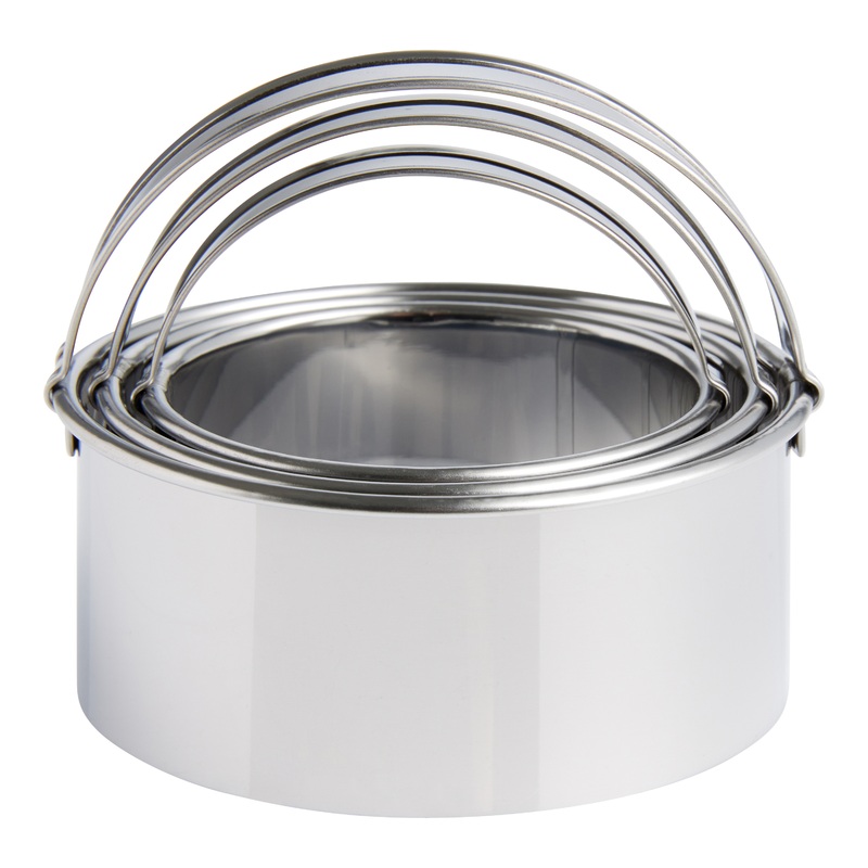 Round Stainless Steel Graduated Cookie Cutters 3 Piece Set