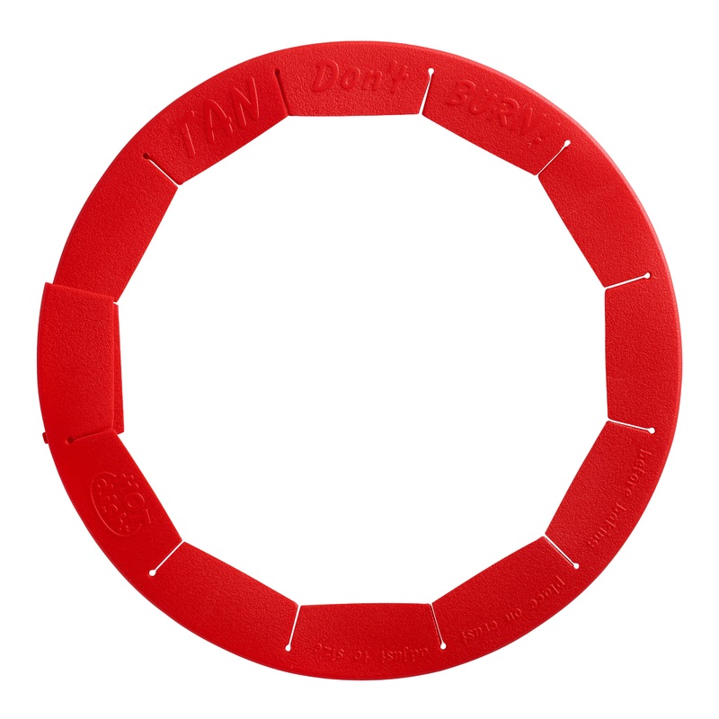 Talisman Red Silicone Adjustable Pie Crust Shield