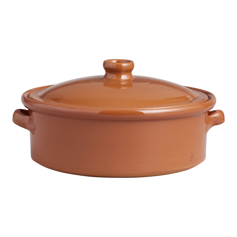 Graupera Large Round Spanish Terracotta Baking Dish with Lid