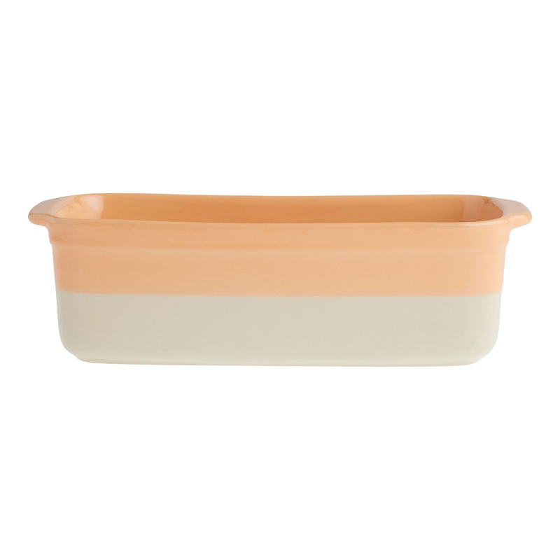 Joana Oversized Pastel Orange Dipped Ceramic Loaf Pan