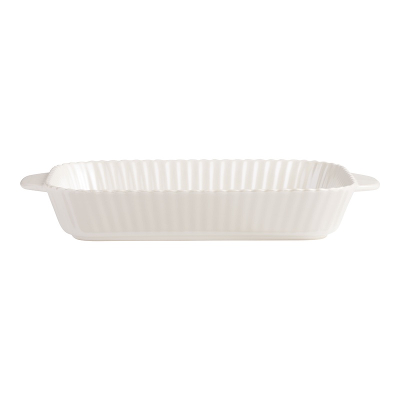 Natural Wonders White Pearl Ceramic Snowflake Baking Dish