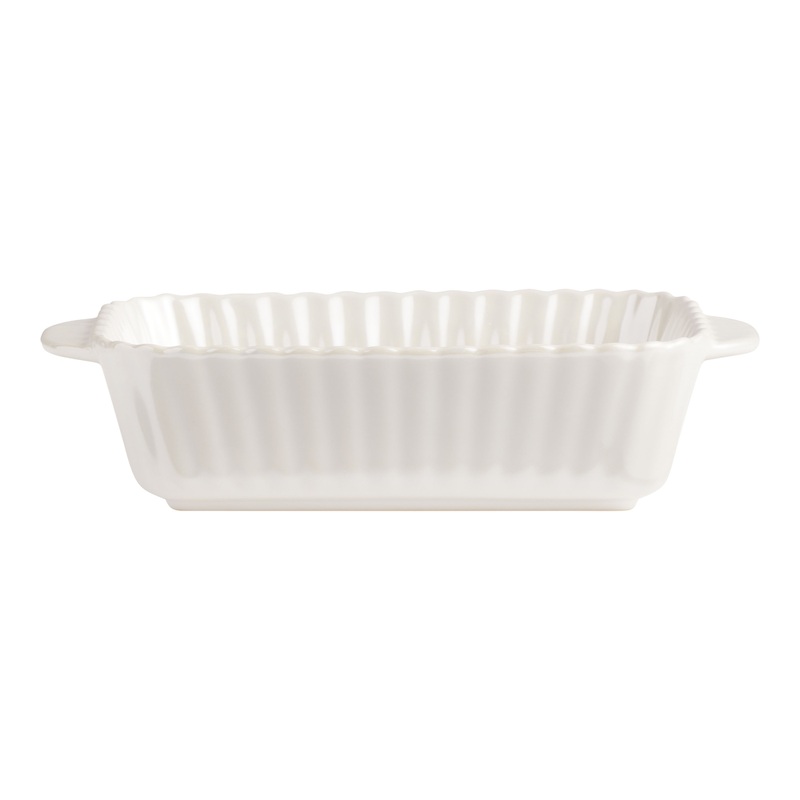 Natural Wonders White Pearl Ceramic Snowflake Loaf Pan