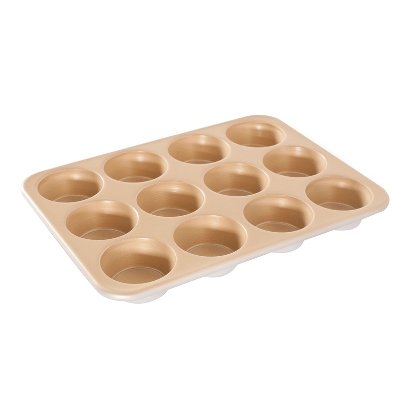 Nordic Ware Naturals Gold Nonstick Aluminum 12c Muffin Pan