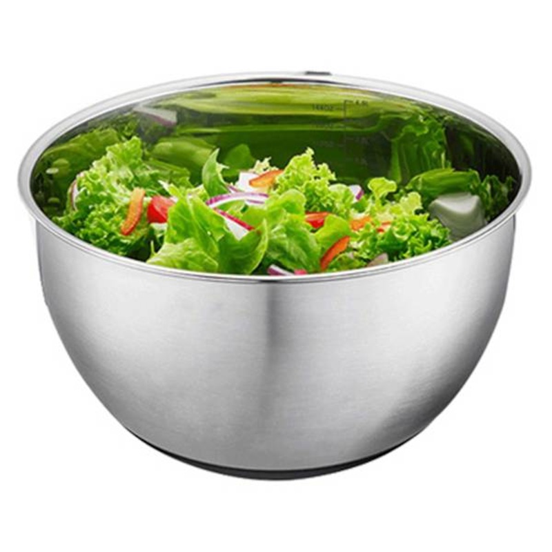 Stainless Steel Mixing Bowl with Non-Skid Base, 5qt