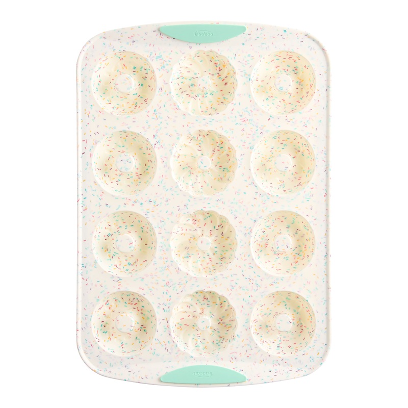 Trudeau Confetti Structured Silicone 12c Mini Donut Pan