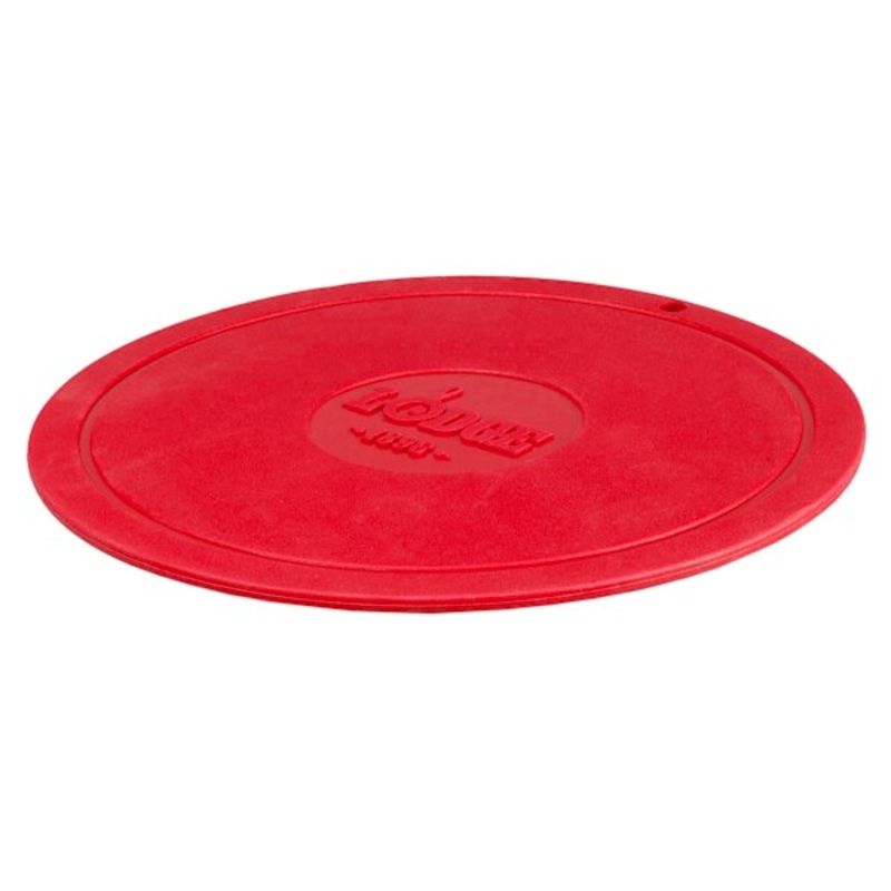 Lodge Deluxe Red Silicone Round Trivet, 7.25″