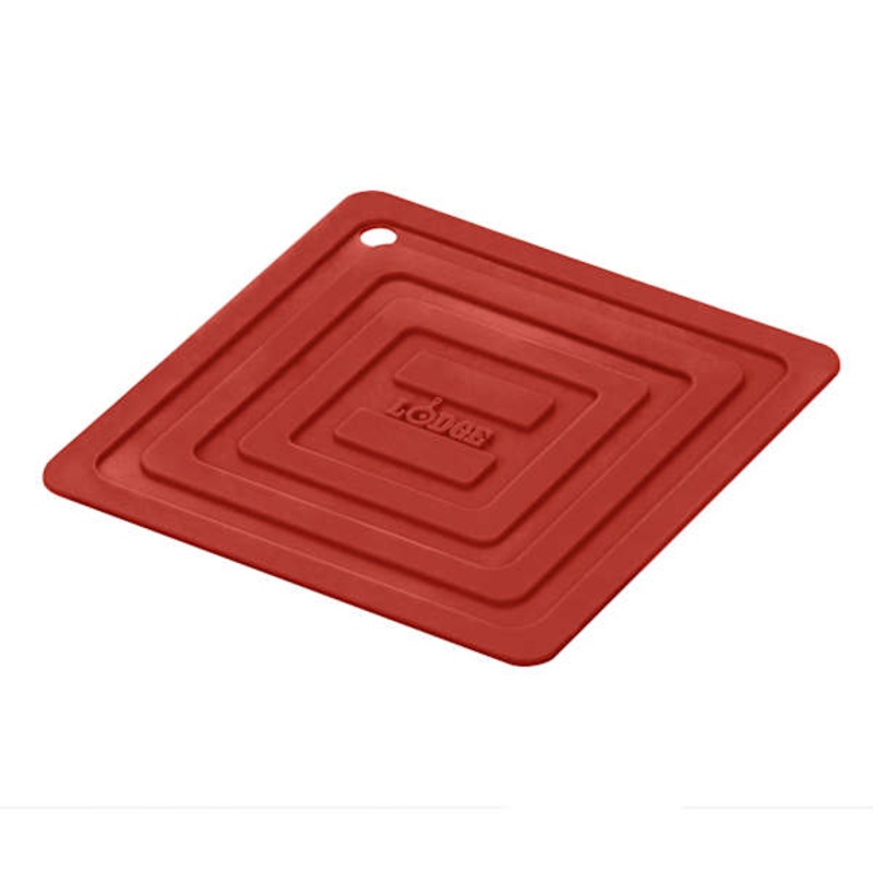 Lodge Red Silicone Square Pot Holder, 6″