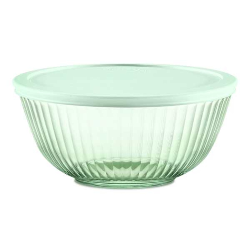 Pyrex Mint Green Prepware Bowl with Lid, 2.3qt/9.5c