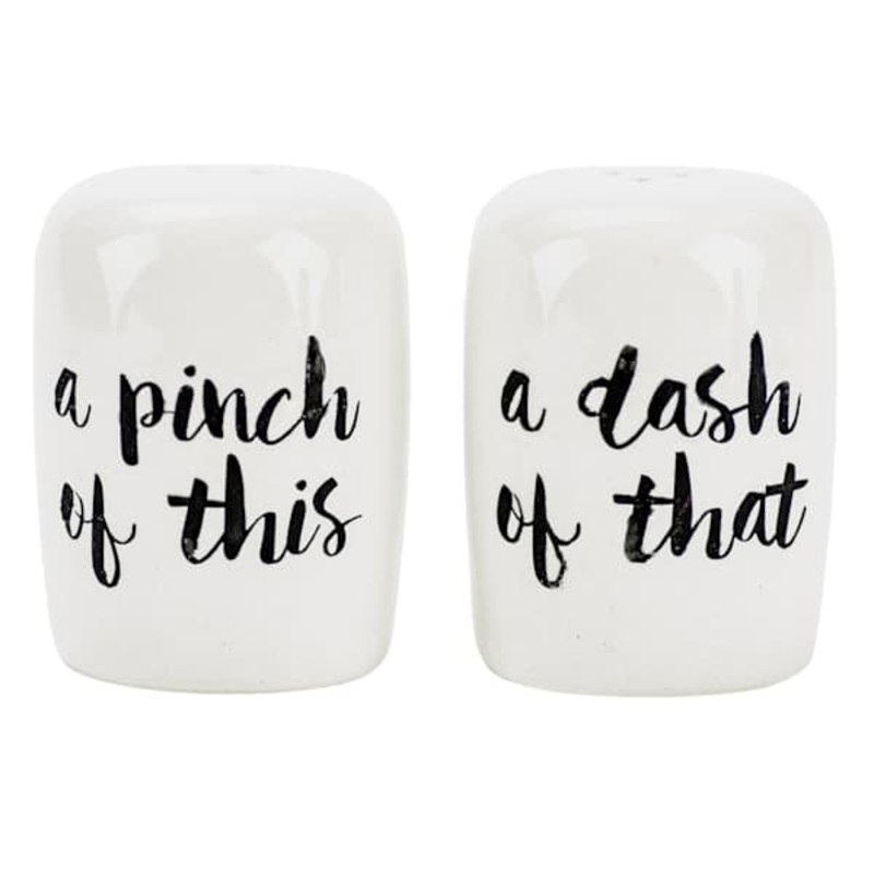White Pinch & Dash Salt & Pepper Shaker Set