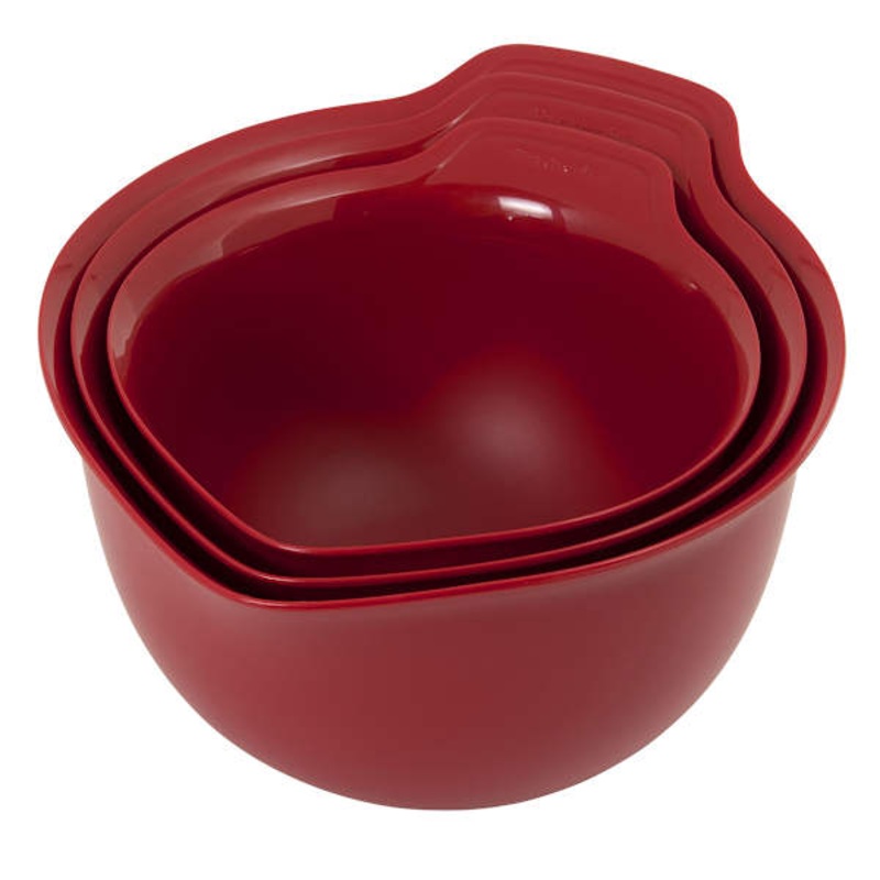 Kitchenaid Red Set Of 3 Universal Mixing Bowls