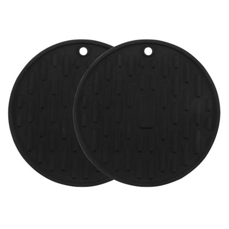 2-Piece Black Trivet Set