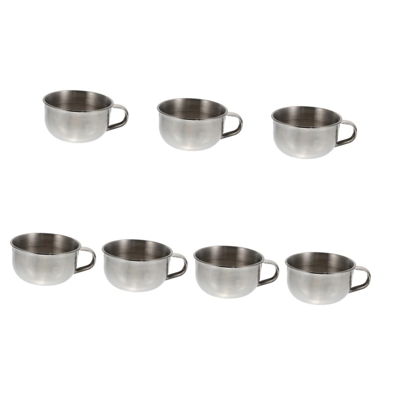 Beavorty 7 Pcs Shaving Soap Bowl Bowl Set Stainless Steel Metal Man