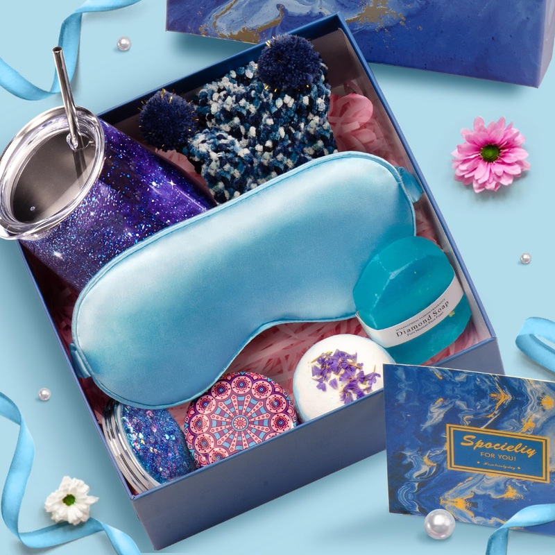 Santentre gifts for women for birthday gift set women birthday best friend gifts Christmas gifts 30 40 50th birthday gift set for women mom girlfriend sister blue