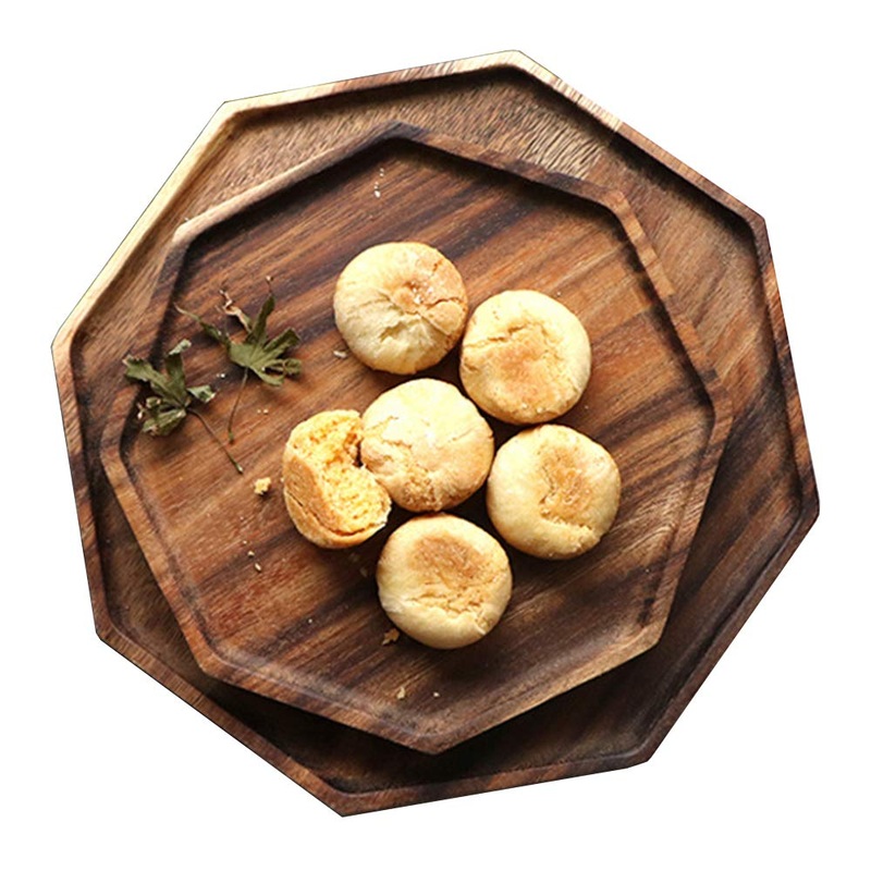 Set with 2 acacia-serving tablets for vegetables fruit decoration wooden tablets quadratical dessert plate serving panels cheese board party tablets places charcoal boards 12 & 10 inch