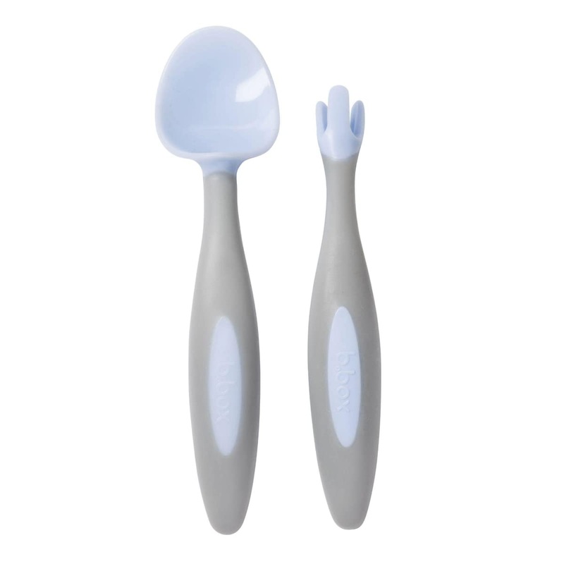 Toddler Cutlery Set with Uniquely Shaped Fork and Spoon (Bubblegum)